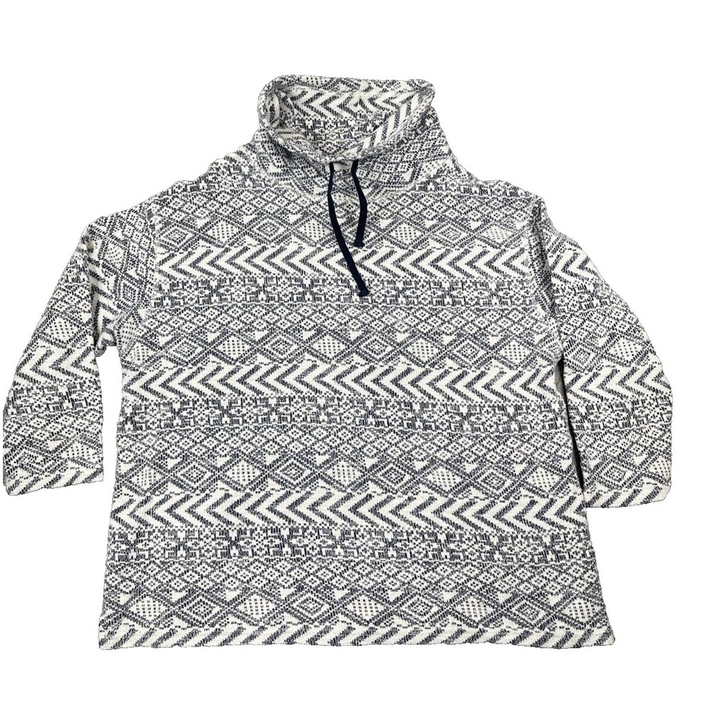 Chaps Pullover Top Women's 1X Cowl Neck Southwest Boho Western